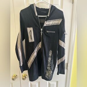 Salvage zip sweater